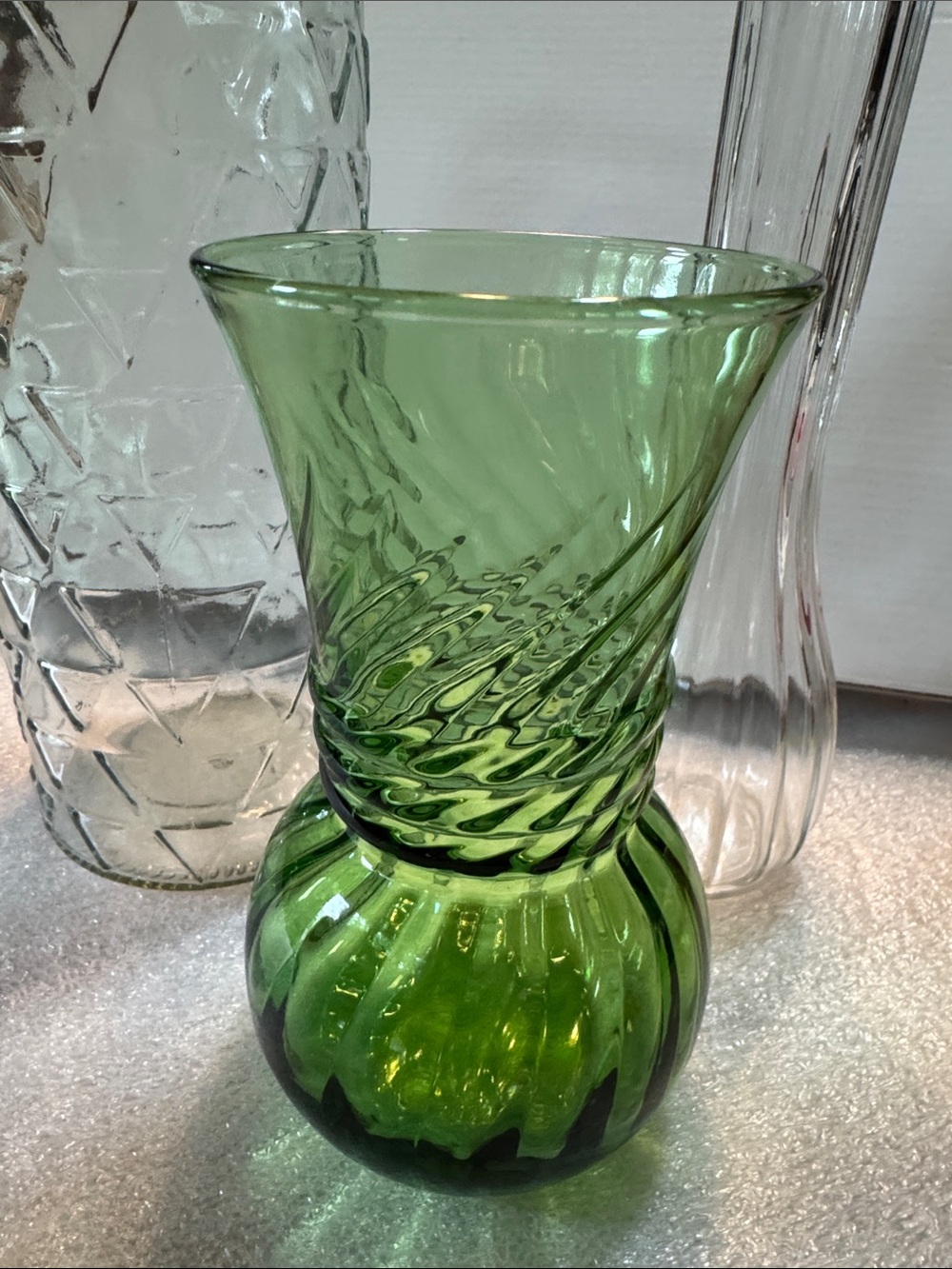 Green Swirl Glass Vase - Home Accents - Picture 4 of 9